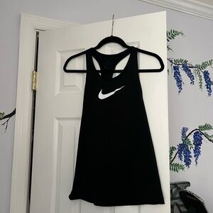 Nike Women's Black and White Tank Top